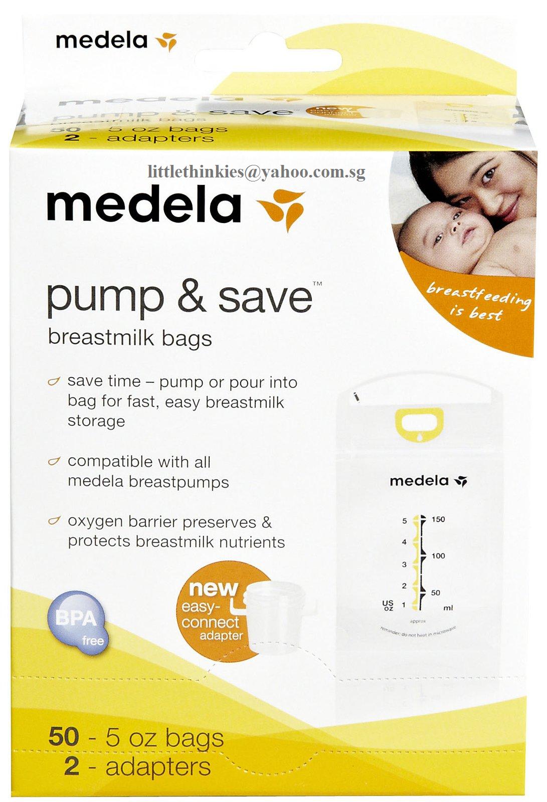 Medela Pump and Save Breastmilk Bags with Adapter Medela Pump and Save Breastmilk Bags with Adapter